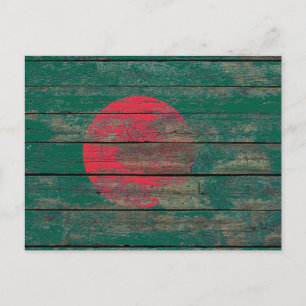 Postal Bandera de Bangladesh afecta a tablas de madera br