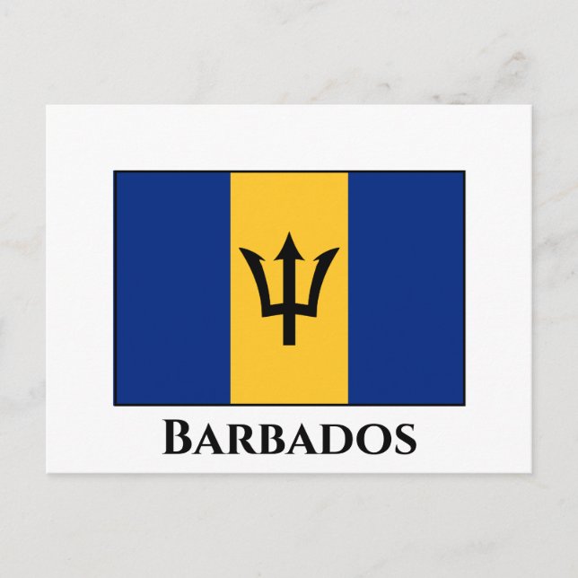 Postal Bandera de Barbados (Anverso)