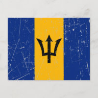 Bandera de Barbados espantada y destrozada
