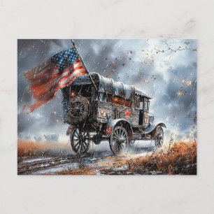 Postal Bandera de batalla estadounidense