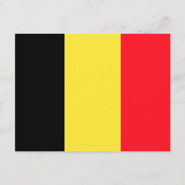 POSTAL BANDERA DE BÉLGICA (Anverso)