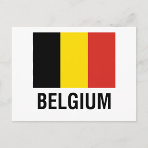 POSTAL BANDERA DE BÉLGICA