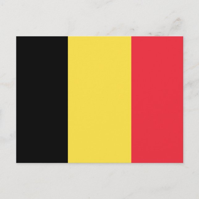 Postal Bandera de Bélgica (Anverso)