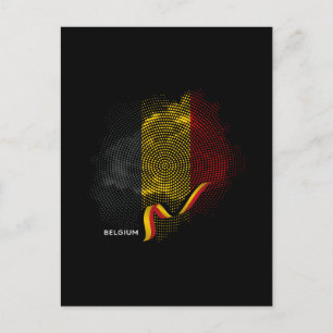 Postal bandera de Bélgica