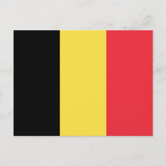 Postal Bandera de Bélgica (Anverso)