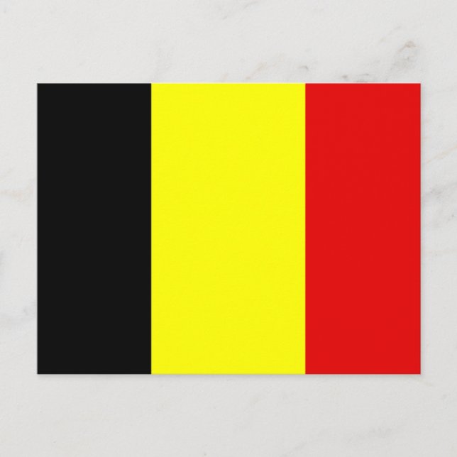 Postal Bandera de Bélgica (Anverso)
