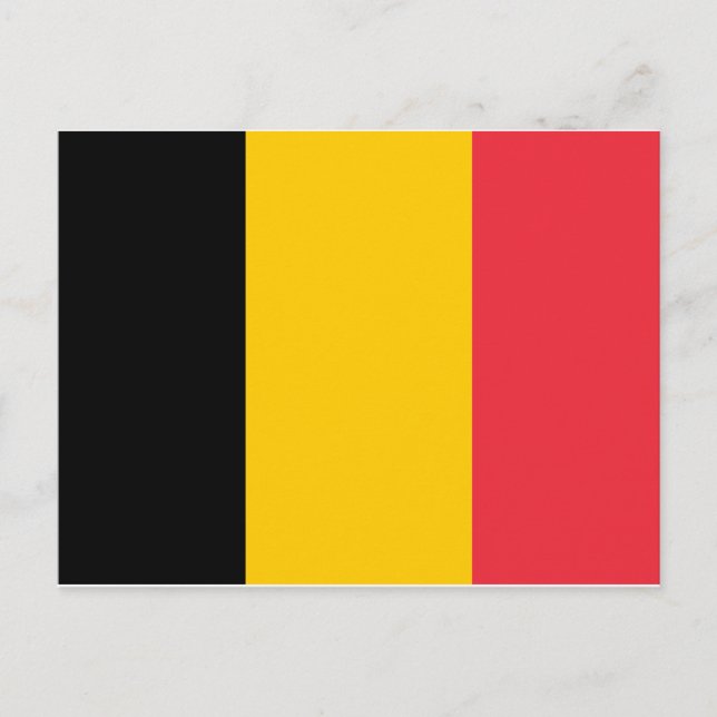 Postal Bandera de Bélgica (Anverso)