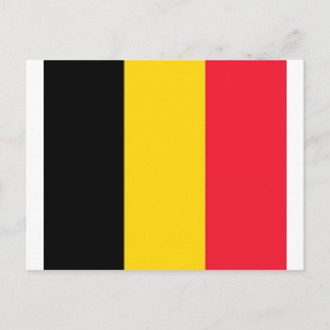 Postal Bandera de Bélgica (Anverso)