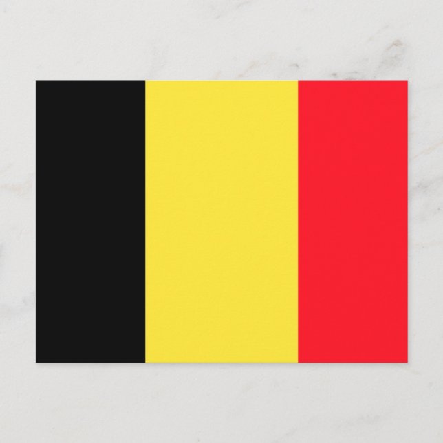 Postal Bandera de Bélgica (Anverso)