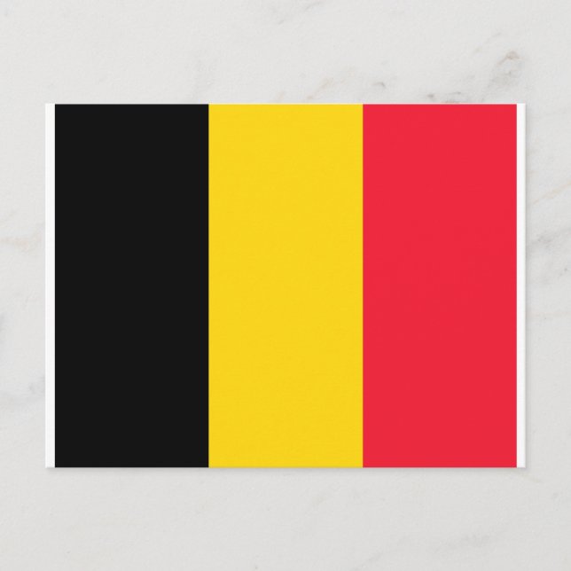 Postal Bandera de Bélgica (Anverso)