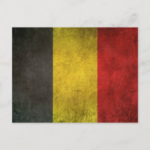 Postal Bandera de Bélgica con problemas de cosecha
