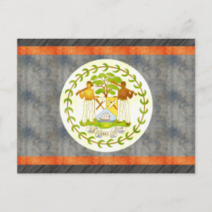 Postal Bandera de Belice retro vintage