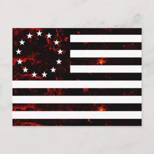 Postal Bandera de Betsy Ross, Arte de Línea Ígnea