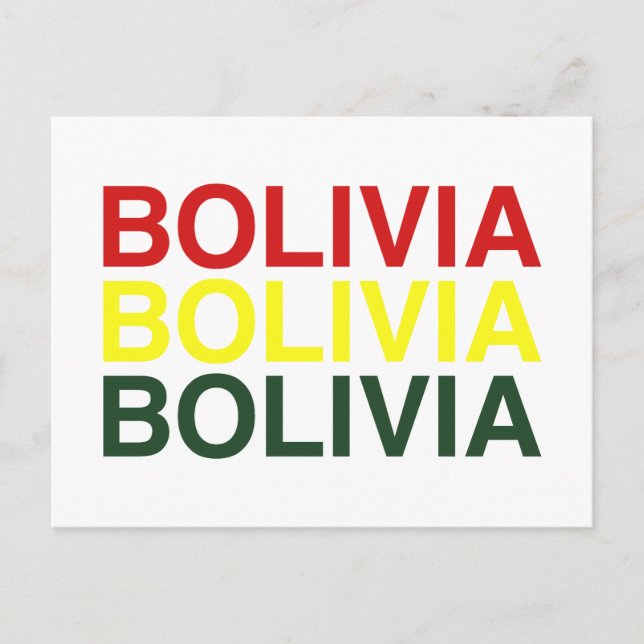Postal Bandera de BOLIVIA (Anverso)