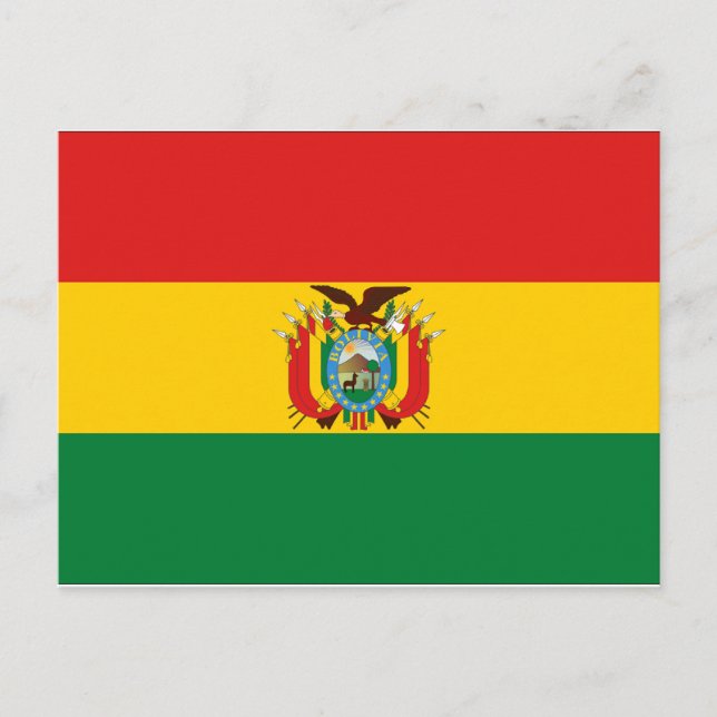 Postal Bandera de Bolivia (Anverso)