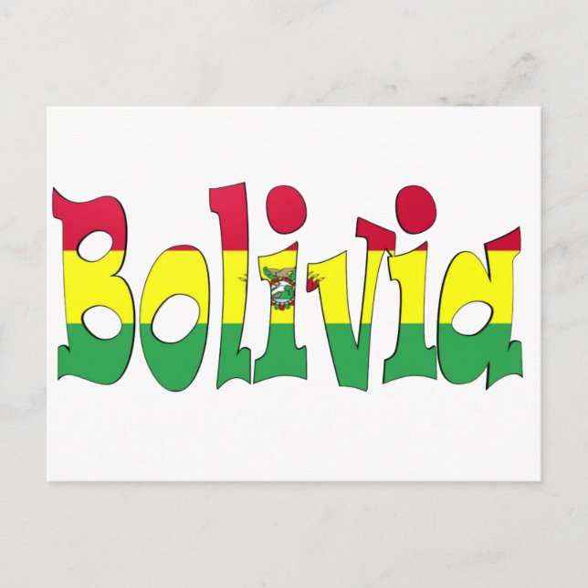 Postal Bandera de Bolivia (Anverso)