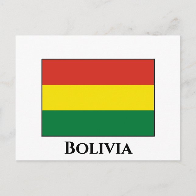Postal Bandera de Bolivia (Bolivia) (Anverso)