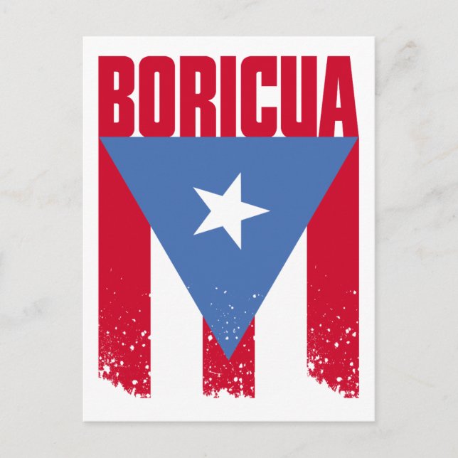 Postal Bandera de Boricua (Anverso)