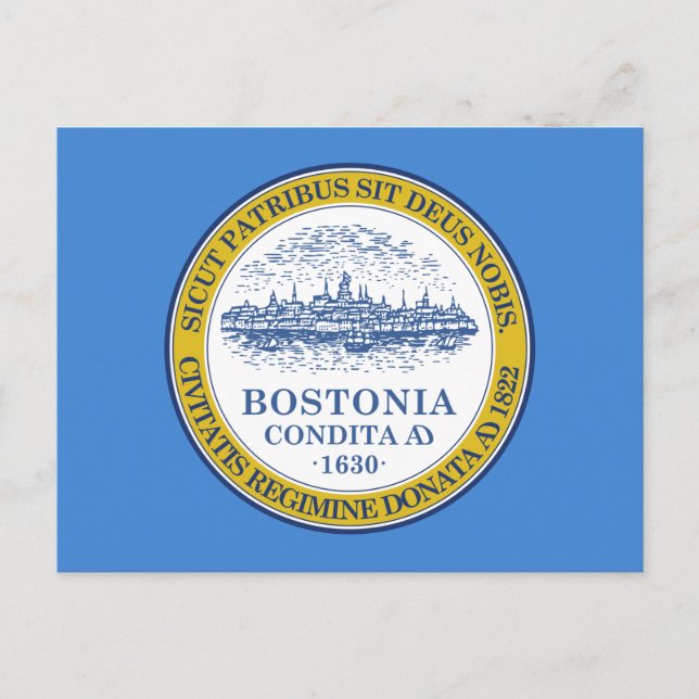 Postal Bandera de Boston, Massachusetts (Anverso)