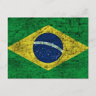 Postal bandera de brasil