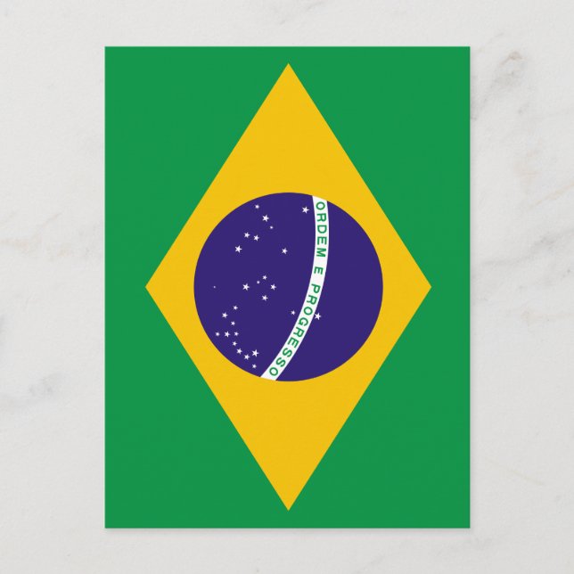 Postal bandera de Brasil (Anverso)