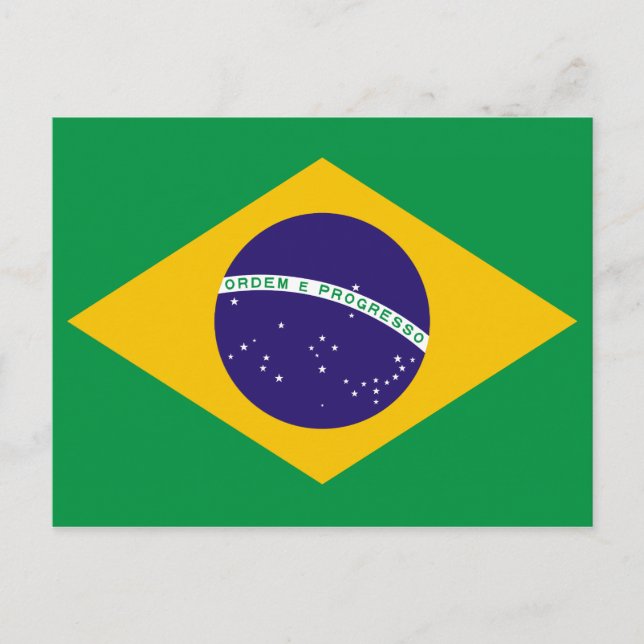 Postal Bandera de BRASIL (Anverso)