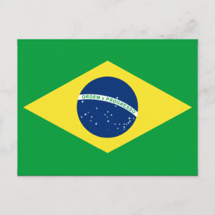Postal bandera de brasil