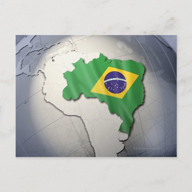 Postal Bandera de Brasil (Anverso)