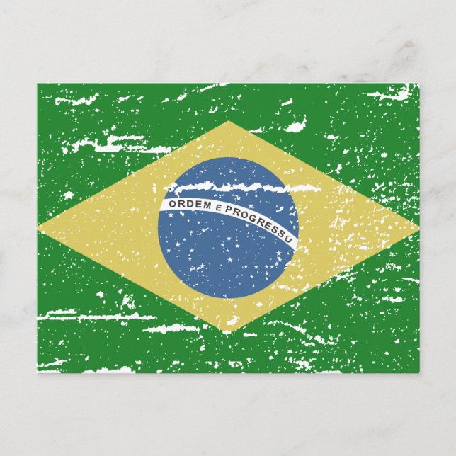 Postal Bandera de Brasil de época (Anverso)