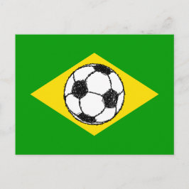 Postal Bandera de Brasil | Esbozo de fútbol