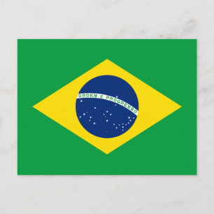 Postal Bandera de Brasil Patriótica