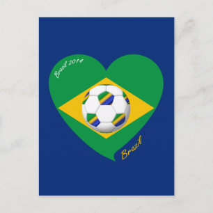 Postal Bandera de BRAZIL FÚTBOL eléctricos nacionales 201