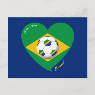 Postal Bandera de BRAZIL FÚTBOL eléctricos nacionales 201