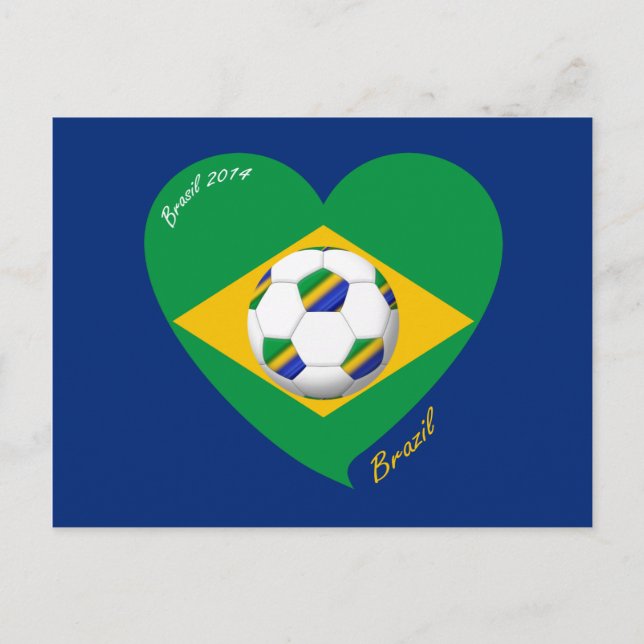 Postal Bandera de BRAZIL FÚTBOL eléctricos nacionales 201 (Anverso)