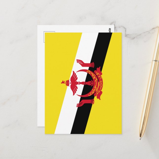 Postal Bandera de Brunei (Anverso/Reverso In Situ)