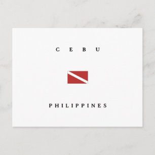 Postal Bandera de buceo de Filipinas en Cebú