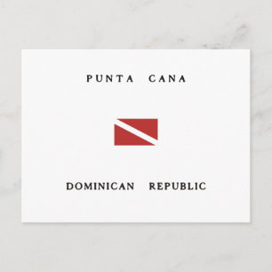 Postal Bandera de buceo de Punta Cana República Dominican
