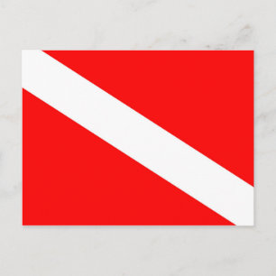 Postal bandera de buceo de scuba
