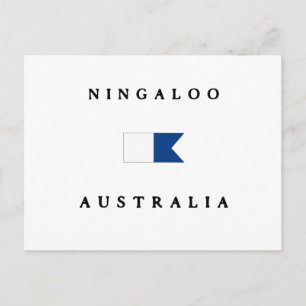 Postal Bandera de buceo Ningaloo Australia Alpha