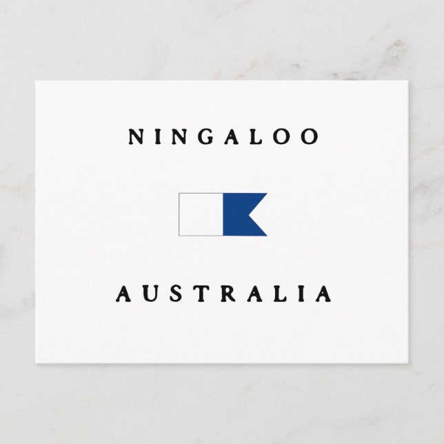 Postal Bandera de buceo Ningaloo Australia Alpha (Anverso)