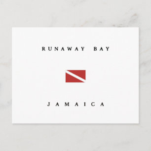 Postal Bandera de buceo Runaway Bay Jamaica Scuba