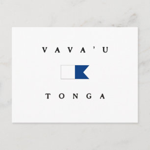 Postal Bandera de buceo Vava'u Tonga Alpha