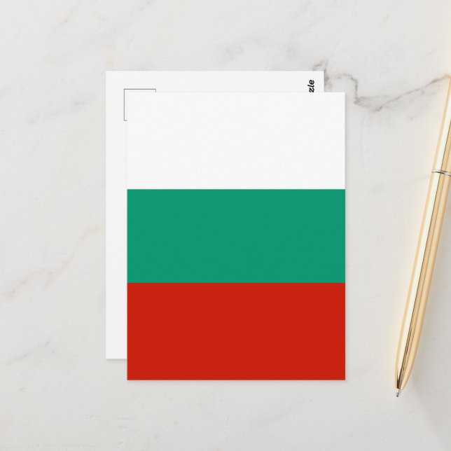 Postal Bandera de Bulgaria (Anverso/Reverso In Situ)
