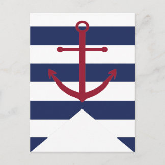 Postal Bandera de Bunting de Anclaje Baby Shower Nautical