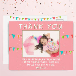 Postal Bandera de Bunting Foto de cumpleaños