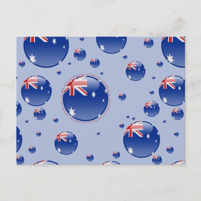 Postal Bandera de burbujas de Australia (Anverso)