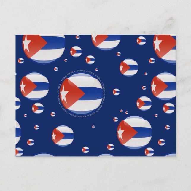 Postal Bandera de burbujas de Cuba (Anverso)