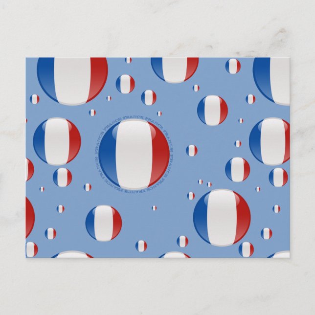 Postal Bandera de burbujas de Francia (Anverso)