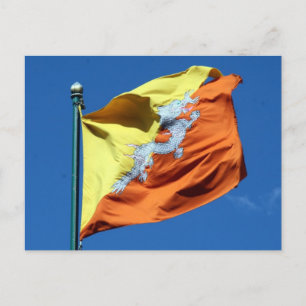 Postal bandera de Bután