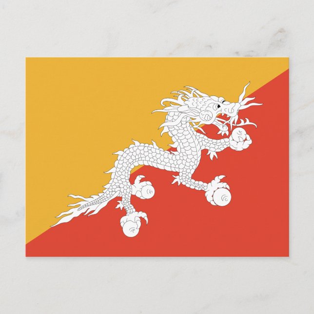 Postal Bandera de Bután (Anverso)